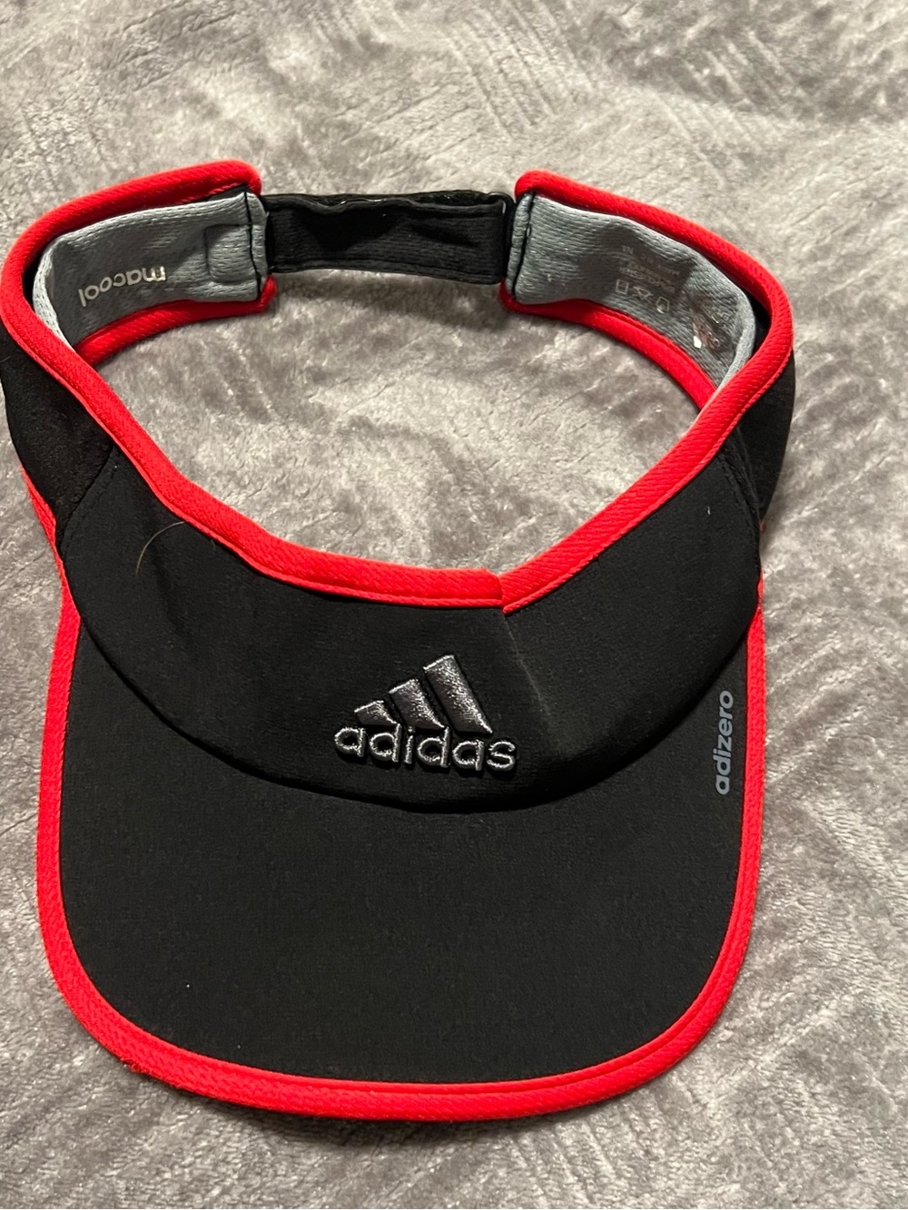 Unisex adidas Black and Red Performance Visor